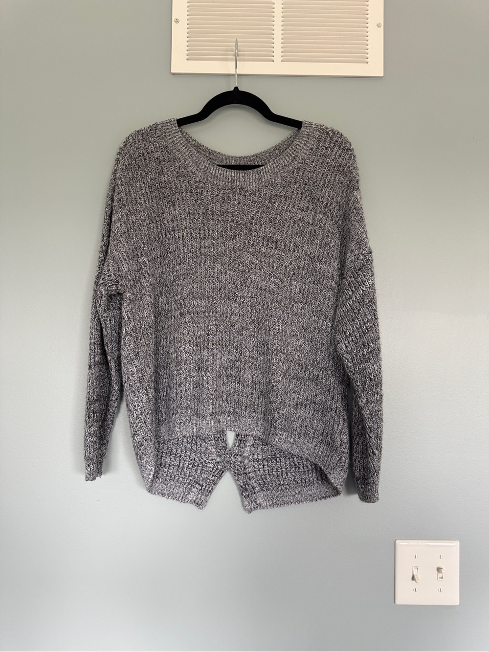 Express Marled Gray Crewneck Sweater